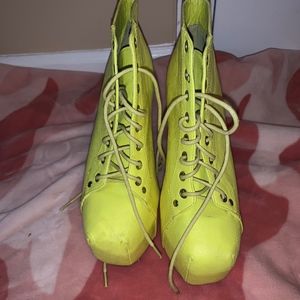 Yellow Platform Heels